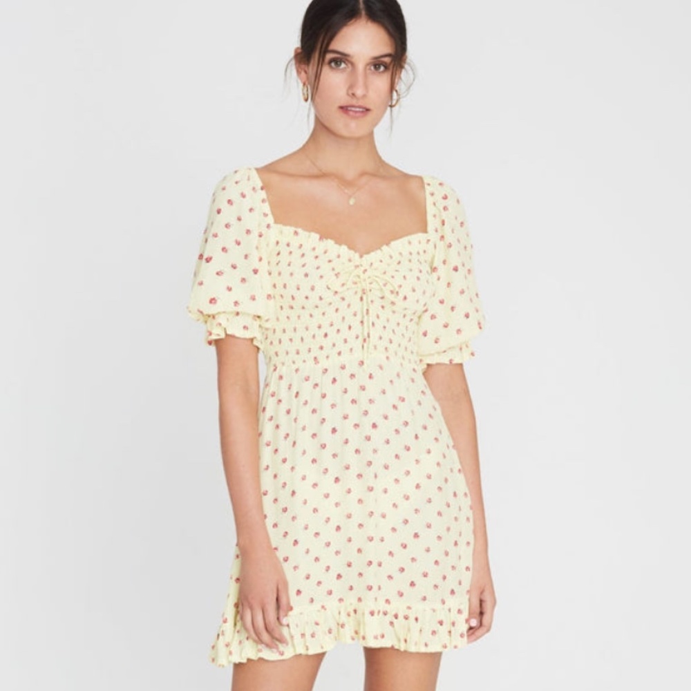 FAITHFULL THE BRAND Sage Mini Dress Santa Maria Floral Print -SHAY MITCHELL